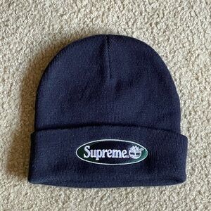 Supreme x Timberland SS21 Navy Blue Beanie